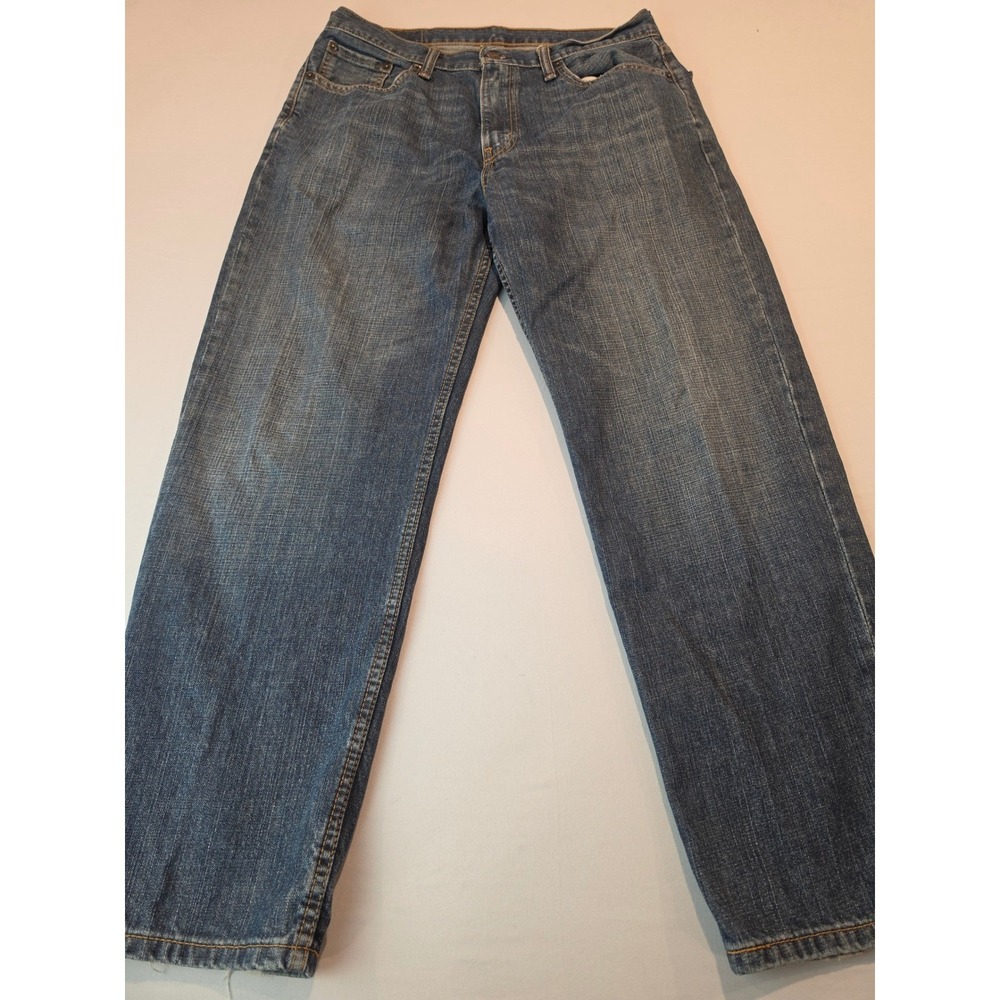 Levis 550 Relaxed Fit Tapered Leg Jeans Mens 34x30 Medium Wash Blue Denim